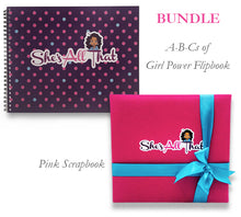 Load image into Gallery viewer, Pink Scrapbook + A-B-Cs of Girl Power Flipbook Bundle