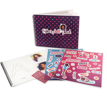 Load image into Gallery viewer, Teal Scrapbook + A-B-Cs of Girl Power Flipbook Bundle