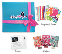Load image into Gallery viewer, Teal Scrapbook + A-B-Cs of Girl Power Flipbook Bundle
